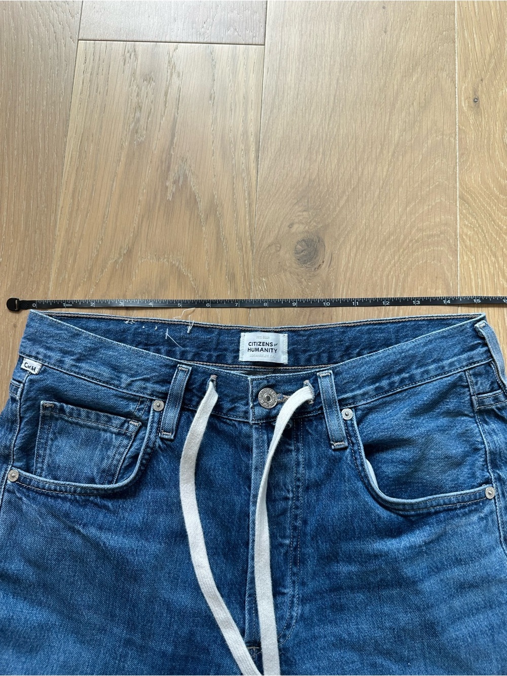 Citizens of Humanity Brynn Trouser Jeans in Atlantis Size 27 Drawstring Wide Leg - Picture 13 of 15